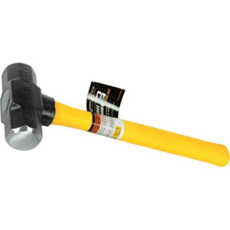 DENDESIGNS 3lb Sledge Hammer 14.8 in. Anti Shock Fiberglass Handle DE68331